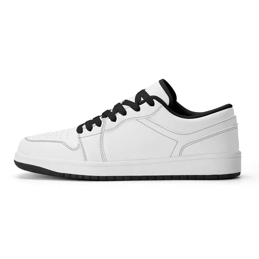 Premium PU Leather Low Top Sneakers