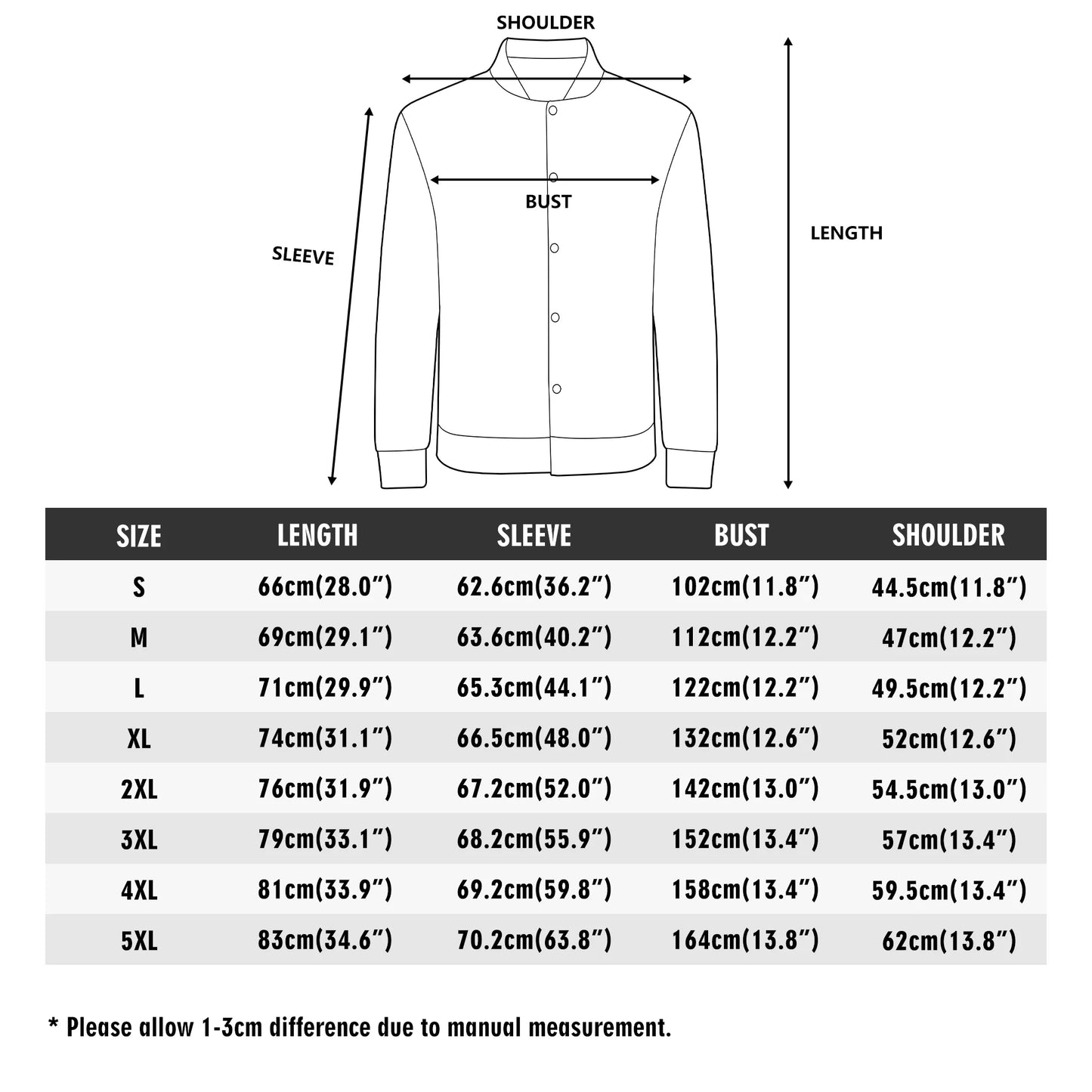 Unisex Fashion Baseball Jacket Casual Varsity Bomber Jacket