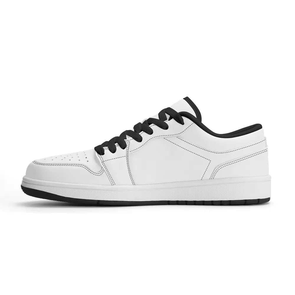 Premium PU Leather Low Top Sneakers