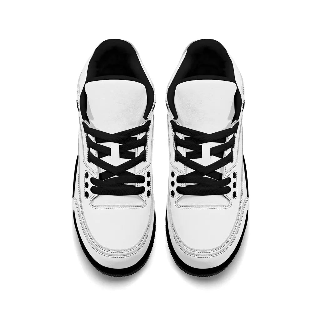 High Top Retro Leather Basketball Sneakers