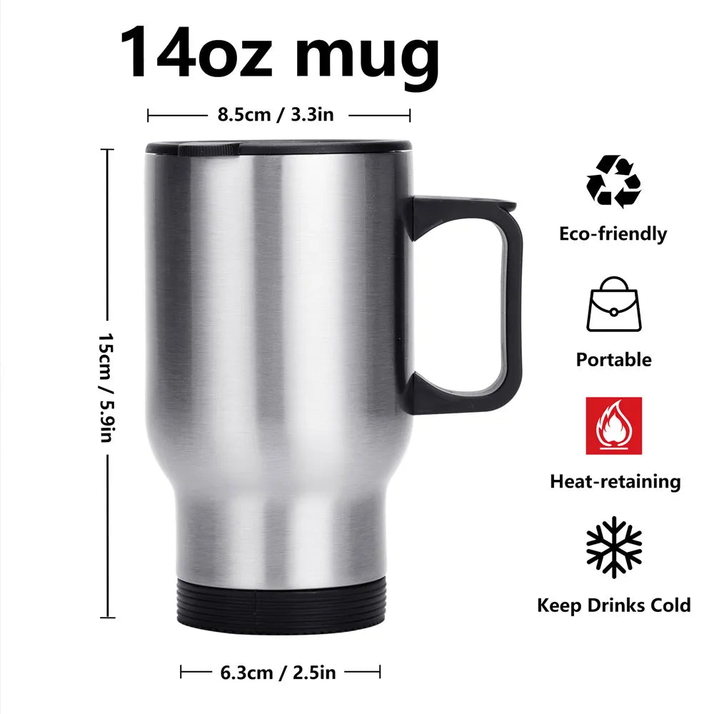 Stainless Steel Travel Coffee Mug (14 oz)